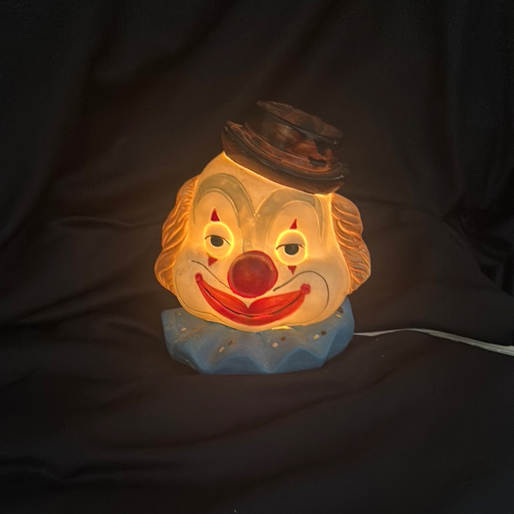 Charming Clown Lantern with Blue Base